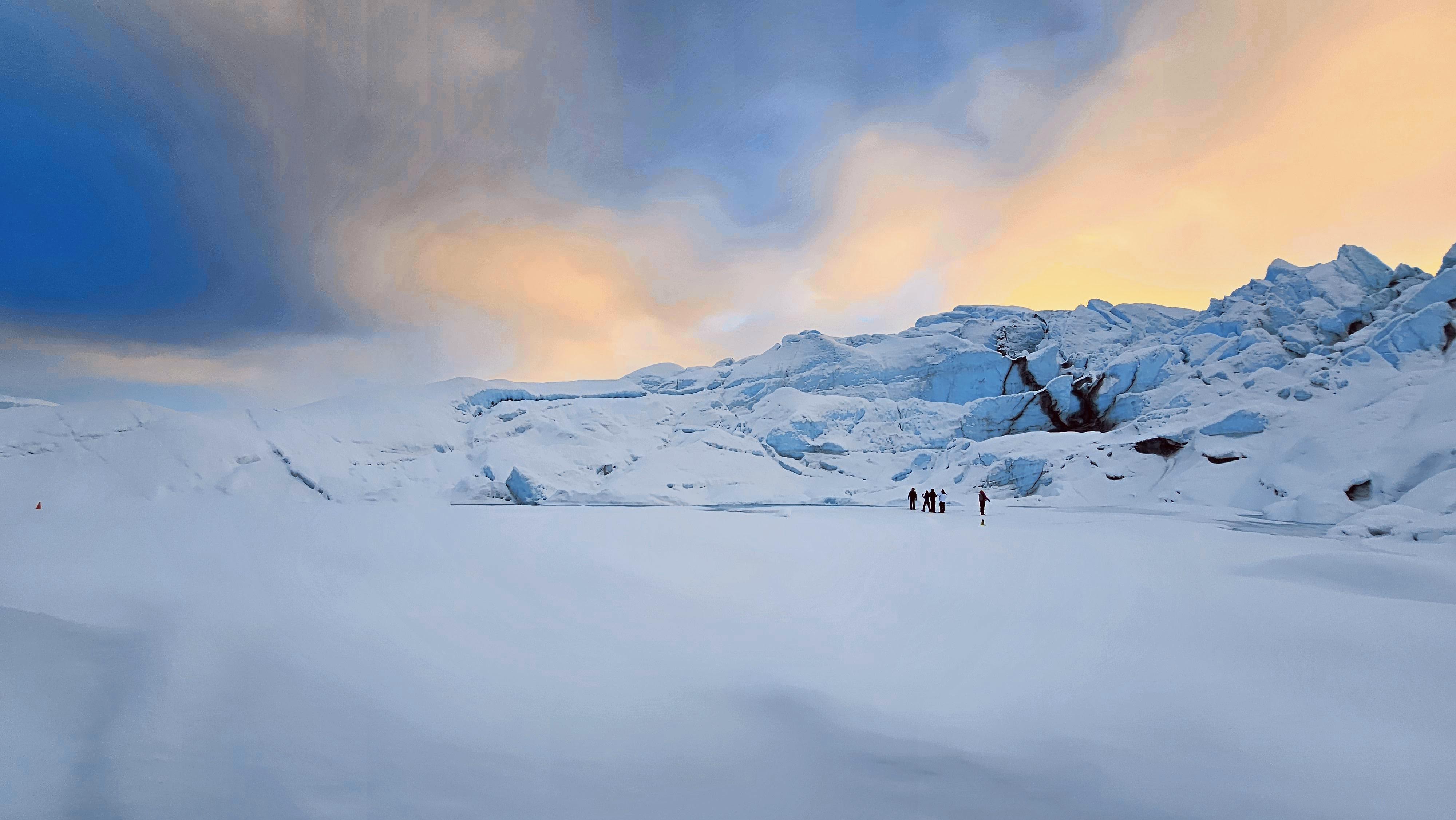 A photo capture of Arctic glaciers in Alaska.