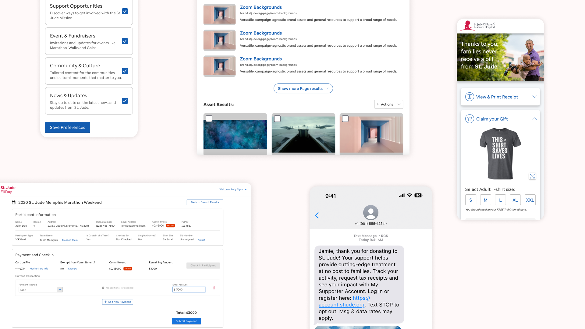 A cover image showing screenshots of different apps Yogesh Singh created at St. Jude.